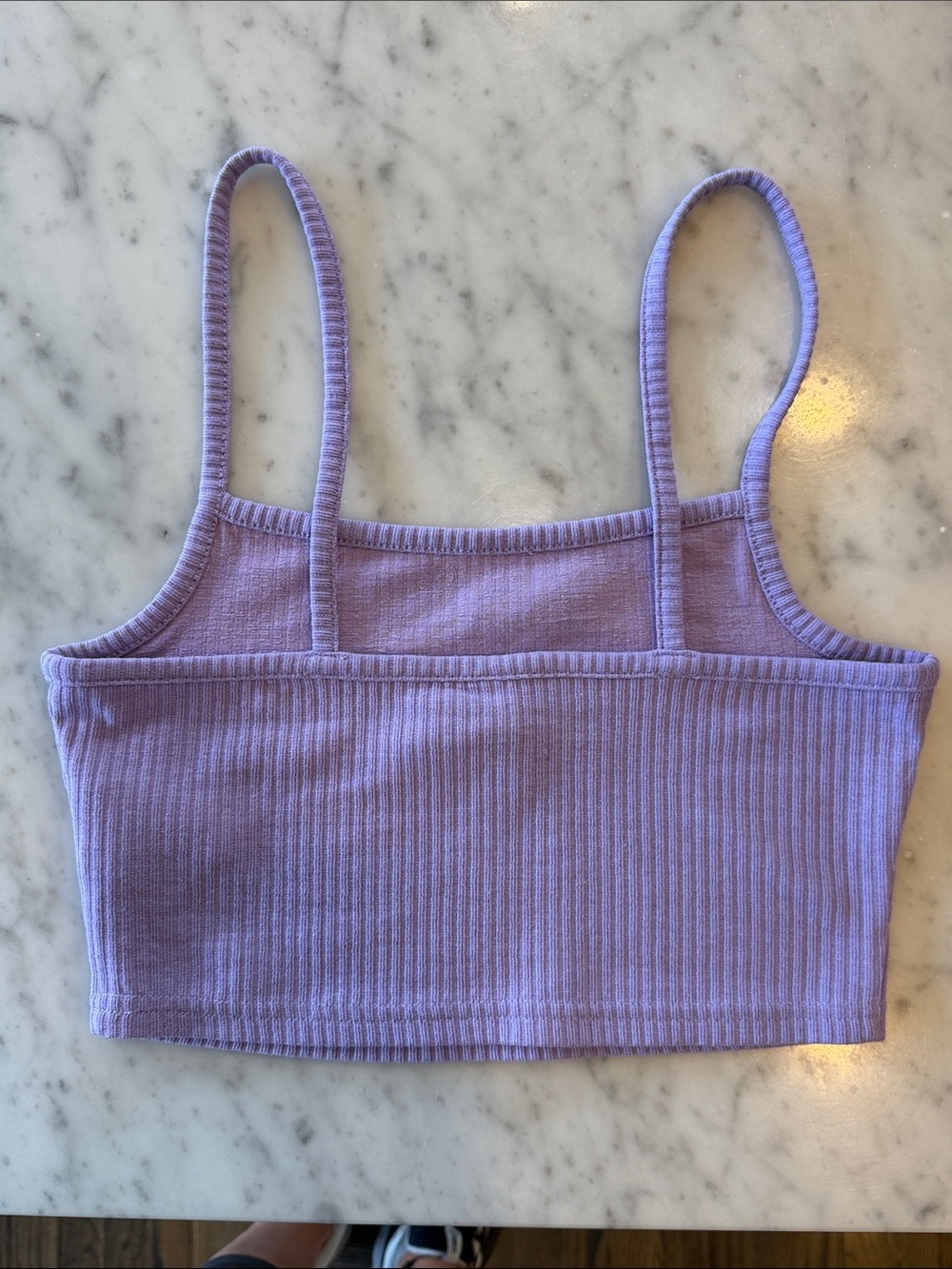 Divided Lavender Ribbed Tank Top - Picture 3 of 3